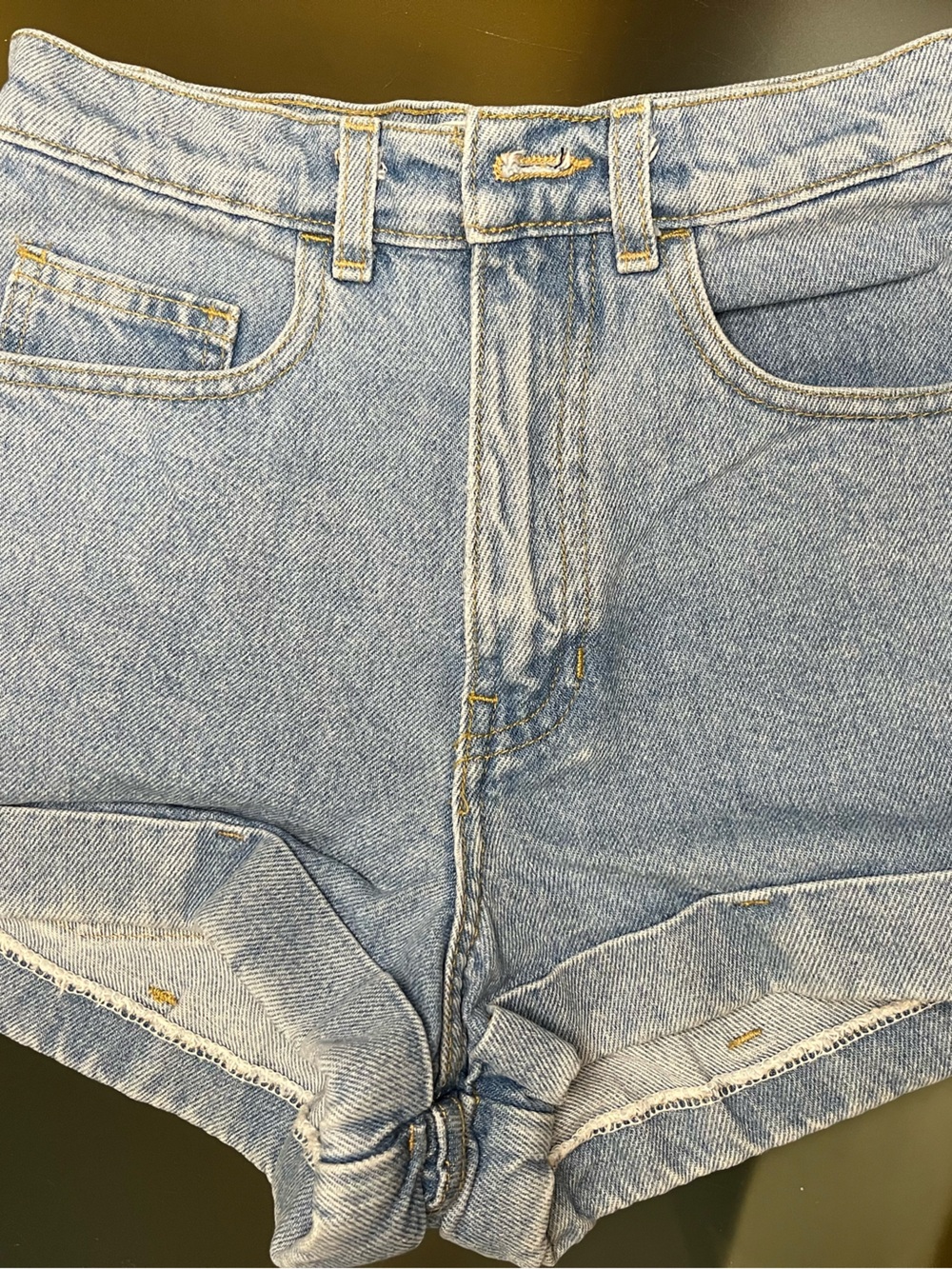American Apparel Light Blue Denim Jeans Shorts